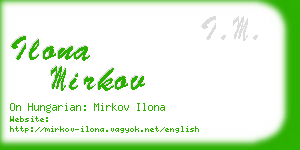 ilona mirkov business card